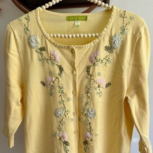 Vintage Sigrid Olsen Beaded and Embroidered Cardigan